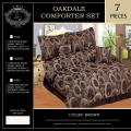 7pc Comforter Set - Oakdale-Brown-King (BULK PACK)