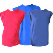 Mens Irregular White Muscle Shirts