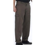 Big Men Flat Front Cargo Pants - Black