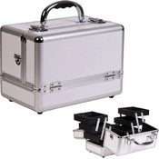 3-Tiers Expandable Trays White Makeup Case