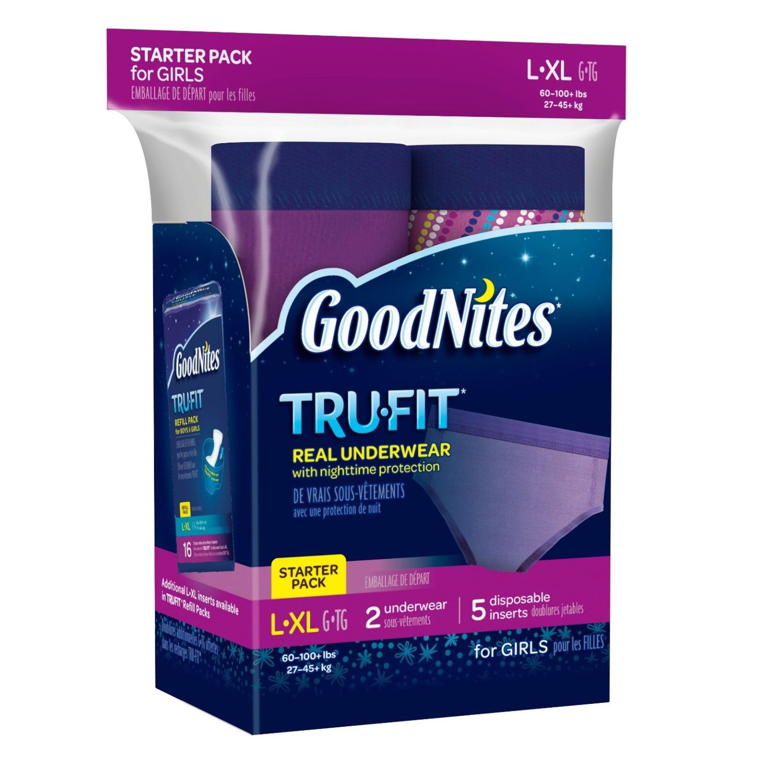 GoodNites Tru-Fit Real Underwear Starter Pack - Size L / XL(12x.25)