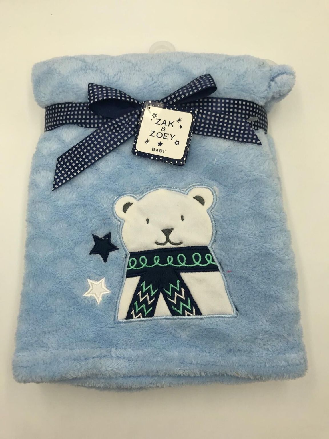 Wholesale Baby Boys' Fleece Baby Blanket Blue, Polar Bear