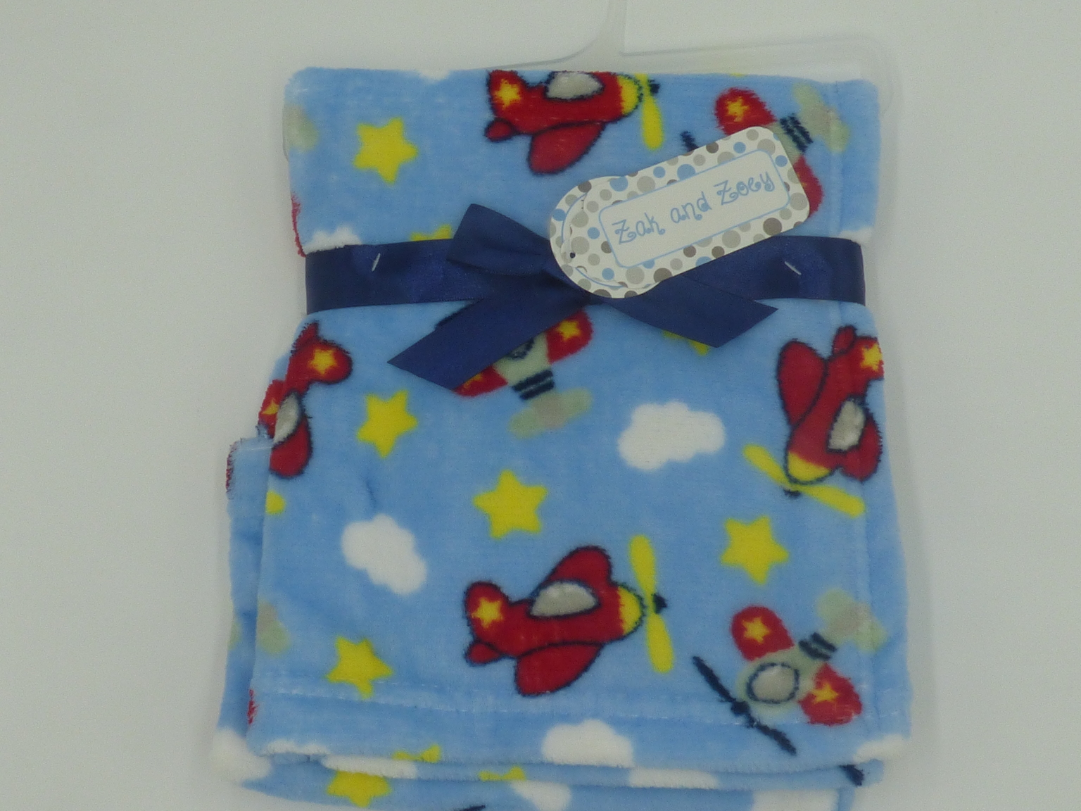 Wholesale Airplane Print Baby Blanket 30" x 30" (SKU 2279608) DollarDays