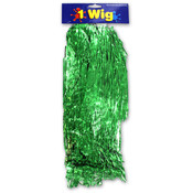 Metallic Green Tinsel Wig