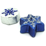 Metallic Snowflake Candles