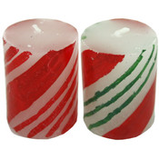 Candy Cane 2 Inch Striped Votive Candle