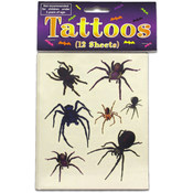 12 Pack Spider And Web Temporar Tattoos