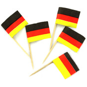 144 Pack German Flag Food Picks