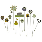 Halloween Stick Pins, Pack of 12 Wholesale Bulk