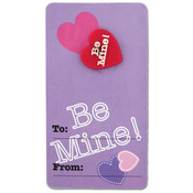 Valentine Girl Pins On Cards