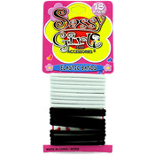 18 piece White/Black Elastic Band