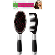 Brush and Comb with Spiral Grip