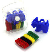 1 Mini Dog Jaw Clip And 8 Asst Color Hair Ties