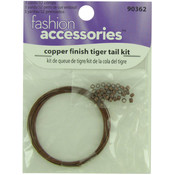 Copper Finish Tiger Tail Kit 3 Yards/32 Crimps