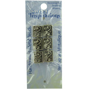 Rectangle Metal Beads, Pack of 6 Wholesale Bulk