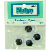4 Pc 20mm Paste On Eyes
