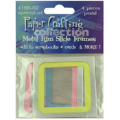 4 Pc Metal Rim Square Cut-Out Slide Frames