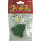 Holiday Bell Metal Rim Tags