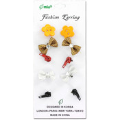 5 Pair Fashion Earrings Assorted Styles