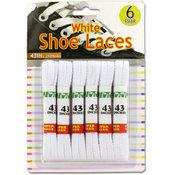 6 Pack White Shoelaces