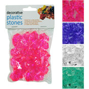 Decorative Plastic Rocks (4 Asst Colors)