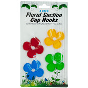 4 Pack Floral Suction Cup Hooks