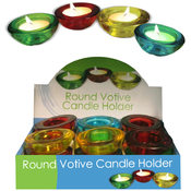 Round Votive Holder, 12 Piece Display