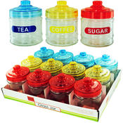 Clr Glass Jar Disp 12Pc