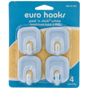 4 Piece Peel/Stick Hooks
