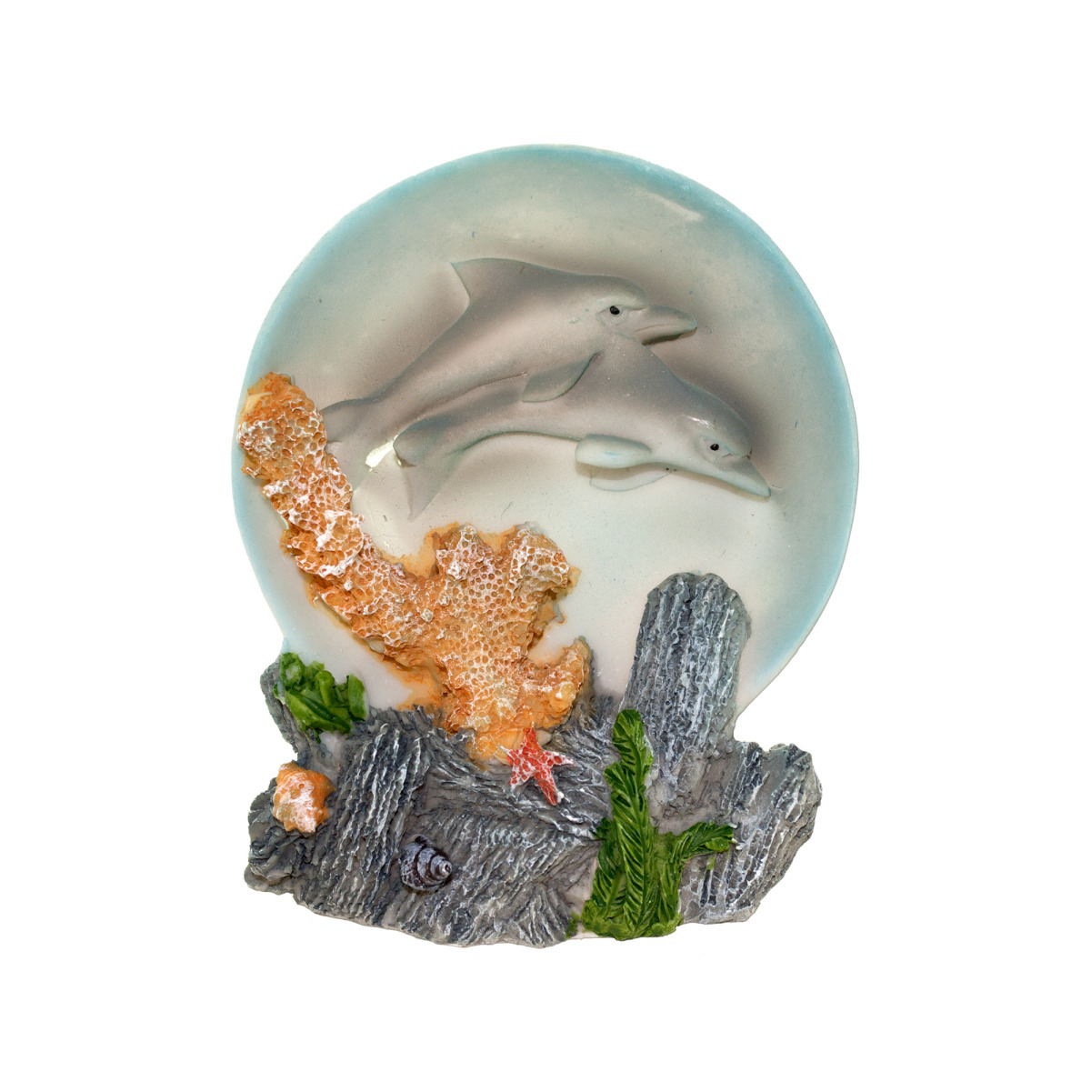 resin dolphin statue