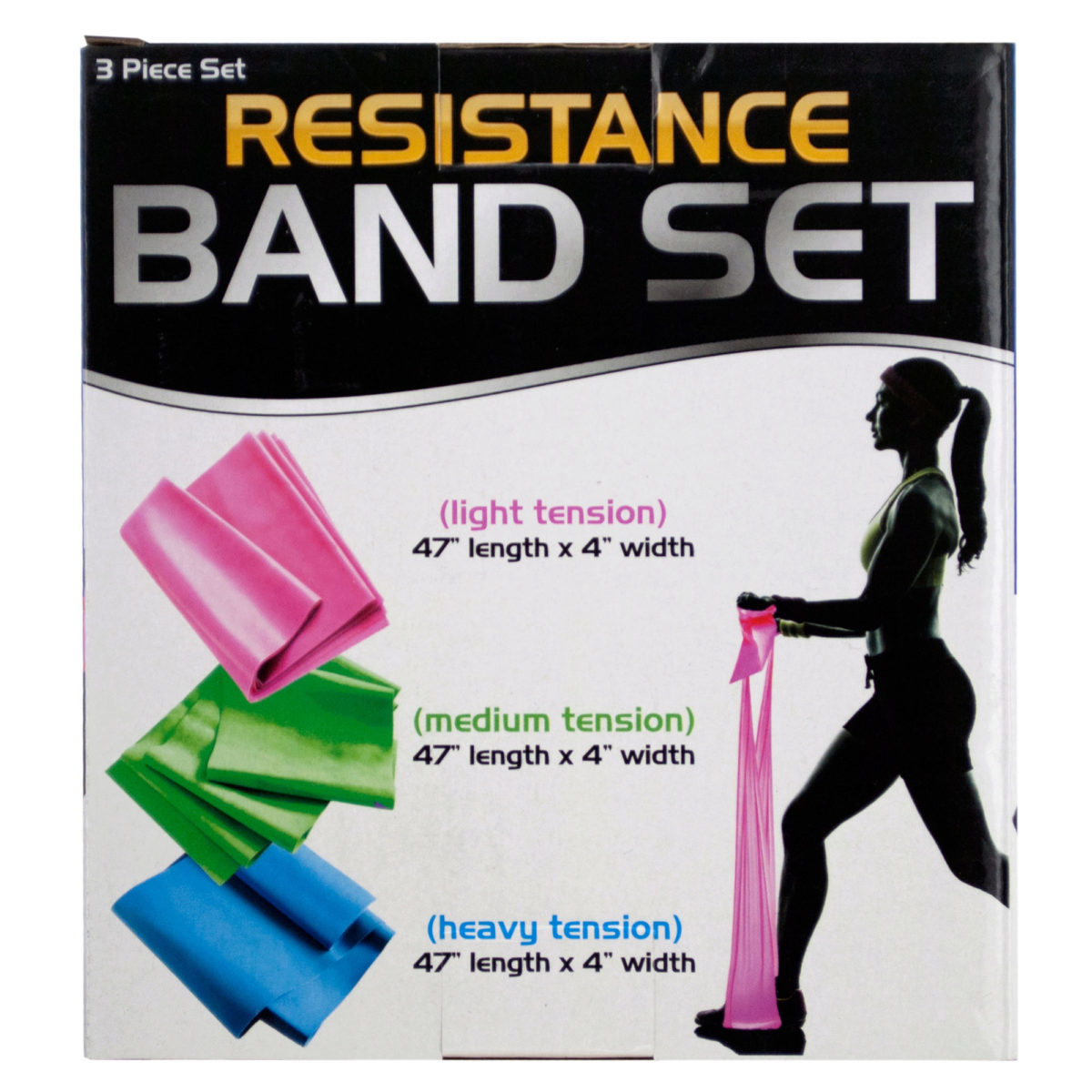 Wholesale Resistance Band Set with 3 Tension Levels DollarDays