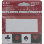 Card Night 24 Count Self Adhesive Name Tags