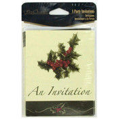 Holiday Holly Invitations, Pack of 8