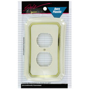 Outlet Plate, Cream and Gold