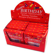 24 Piece Birthday Party Candles (12 Packs Per Disp