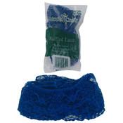 Royal Blue 4 Yard Ruffled Edge Lace In Bag