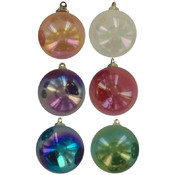 6 Piece Colored Christmas Ornaments