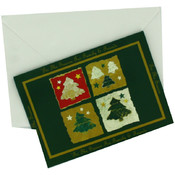 Evergreen And Gold Photo Christmas Cards