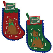 13.5" Dog Christmas Stocking