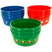 Small Christmas Bowls- Plastic- Asst Colors/Styles