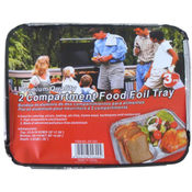 Two-Section Foil Pans with Lid, Pack of 3