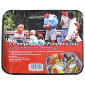 3-Compartment Foil Tray, 3 Pack