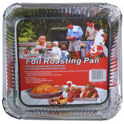 Square Disposable Foil Roasting Pans, Pack of 3