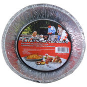 Round Tin Foil Containers, Pack of 6