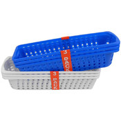 Rectangular Plastic Baskets, Pack of 3