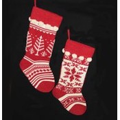 Red and White Knit Stocking