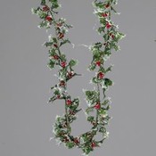 9' Mini Silver Holly Garland
