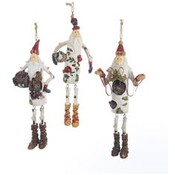 Dangle Leg Santa Ornaments