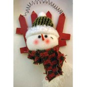 Snowman on Fence Christmas Decoration