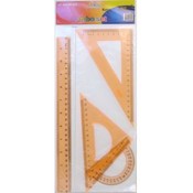 4 Piece Combo Ruler Set